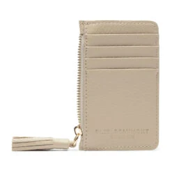 Personalised Leather Card Purse – Stone -Fashion Accessories 059 2