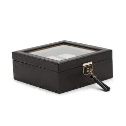 Wolf Palermo Leather Watch Box – Anthracite Black -Fashion Accessories 213802 4