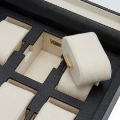 Wolf Palermo Leather Watch Box – Anthracite Black -Fashion Accessories 213802 6