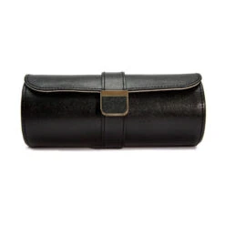 Wolf Palermo Watch Roll And Jewellery Pouch – Anthracite Black -Fashion Accessories 213902