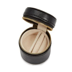 Wolf Palermo Watch Roll And Jewellery Pouch – Anthracite Black -Fashion Accessories 213902 5