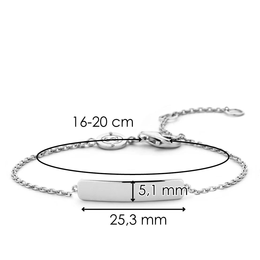 TI SENTO - Milano TI SENTO – Milano Name Bar Bracelet Silver 4 TI SENTO - Milano TI SENTO – Milano Name Bar Bracelet Silver - Image 2