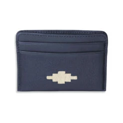 Pampeano Leather Card Holder – Navy