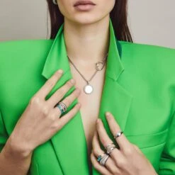 TI SENTO - Milano TI SENTO – Beaded Disc Milano Necklace Gold -Fashion Accessories 6798SI 7 1500x 1200x1200 1