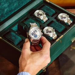 Wolf British Racing 10 Piece Watch Box – Green -Fashion Accessories 792841 lifestyle