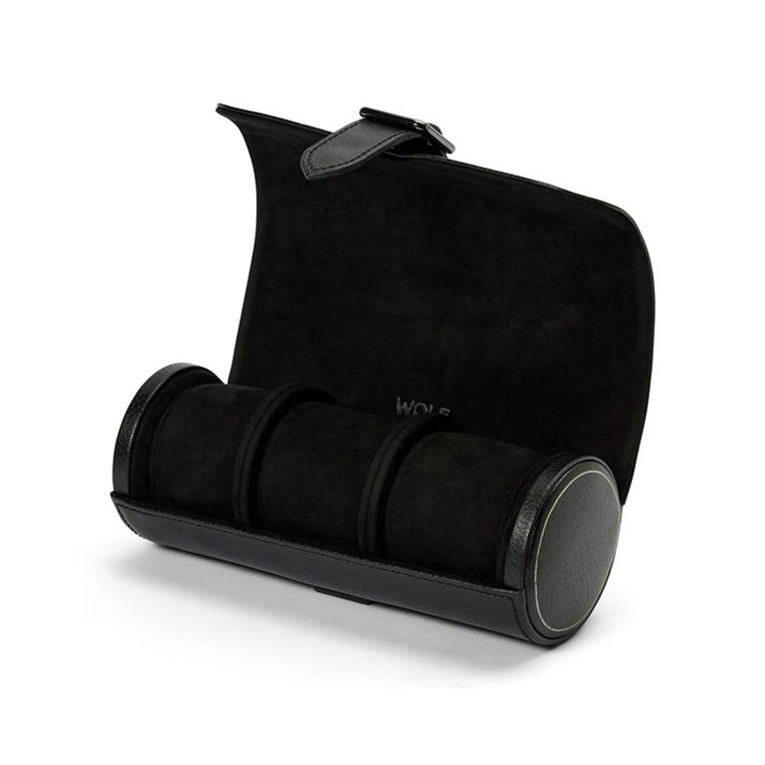 Wolf British Racing Black Triple Watch Roll 4 Wolf British Racing Black Triple Watch Roll - Image 2