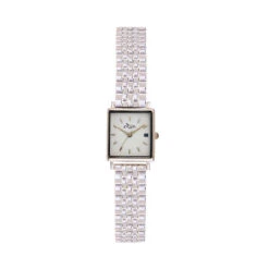 Quaintrelle Square Silver Link Ladies Watch