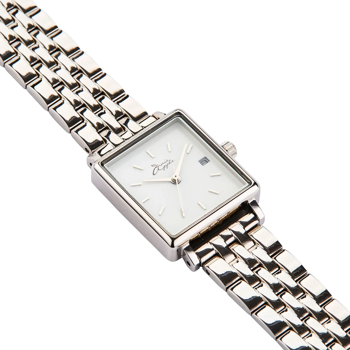Quaintrelle Square Silver Link Ladies Watch 4 Quaintrelle Square Silver Link Ladies Watch - Image 2