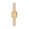 Quaintrelle Square Silver & Gold Link Ladies Watch -Fashion Accessories AA87 B Front