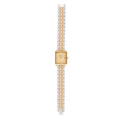 Quaintrelle Square Silver & Gold Link Ladies Watch 11 Quaintrelle Square Silver & Gold Link Ladies Watch -Fashion Accessories AA87 B Full