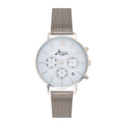 Marsielle Silver & Black Interchangable Ladies Watch 11 Marsielle Silver & Black Interchangable Ladies Watch -Fashion Accessories AA90 F Front