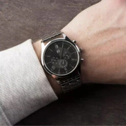 Spirit Men’s Silver Bracelet Watch – Black Dial -Fashion Accessories ASPG15 PERS 4