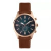 Spirit Men’s Brown Strap Watch – Rose Gold/Navy -Fashion Accessories ASPG17 PERS