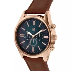 Spirit Men’s Brown Strap Watch – Rose Gold/Navy -Fashion Accessories ASPG17 PERS 2