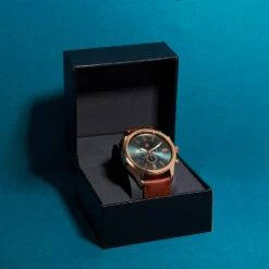 Spirit Men’s Brown Strap Watch – Rose Gold/Navy -Fashion Accessories ASPG17 PERS lifestyle