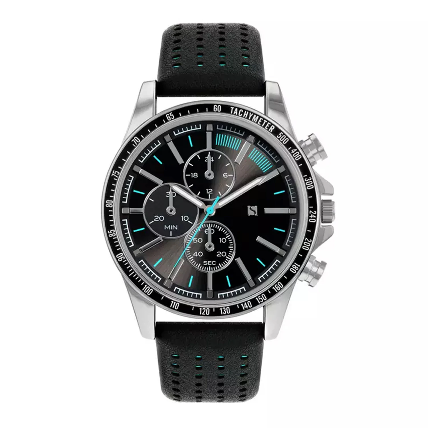 Spirit Men’s PU Strap Watch – Black & Silver 3 Spirit Men’s PU Strap Watch – Black & Silver
