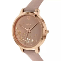 Spirit Ladies Mink & Rose Gold Floral Watch – Faux Leather Strap -Fashion Accessories ASPL121 PERS 2