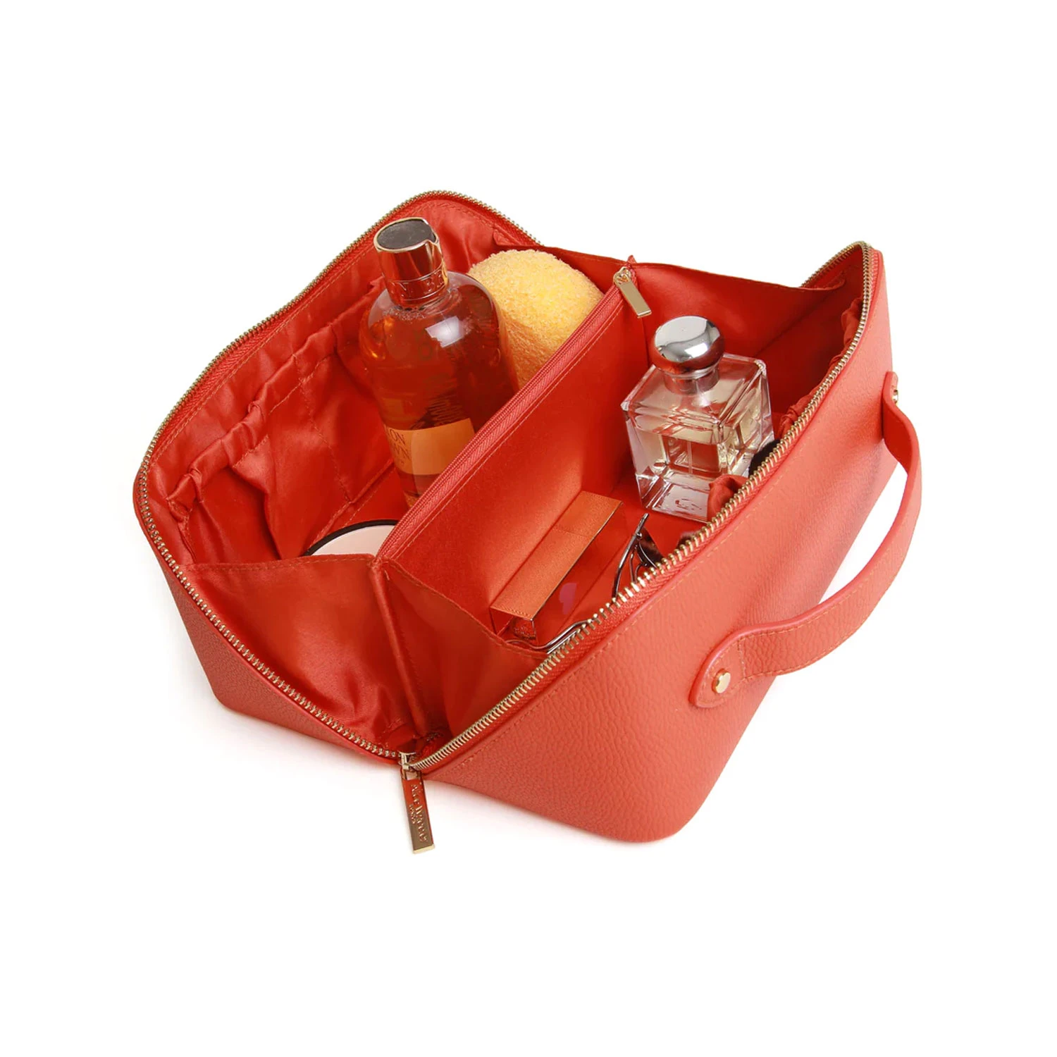 Personalised Vanity Train Case – Orange 4 Personalised Vanity Train Case – Orange - Image 2