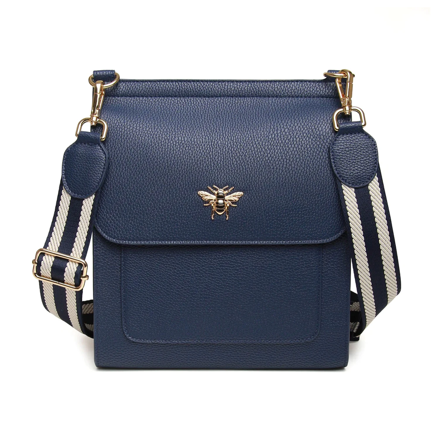 Personalised Large Bloomsbury Cross Body Bag – Navy 3 Personalised Large Bloomsbury Cross Body Bag – Navy