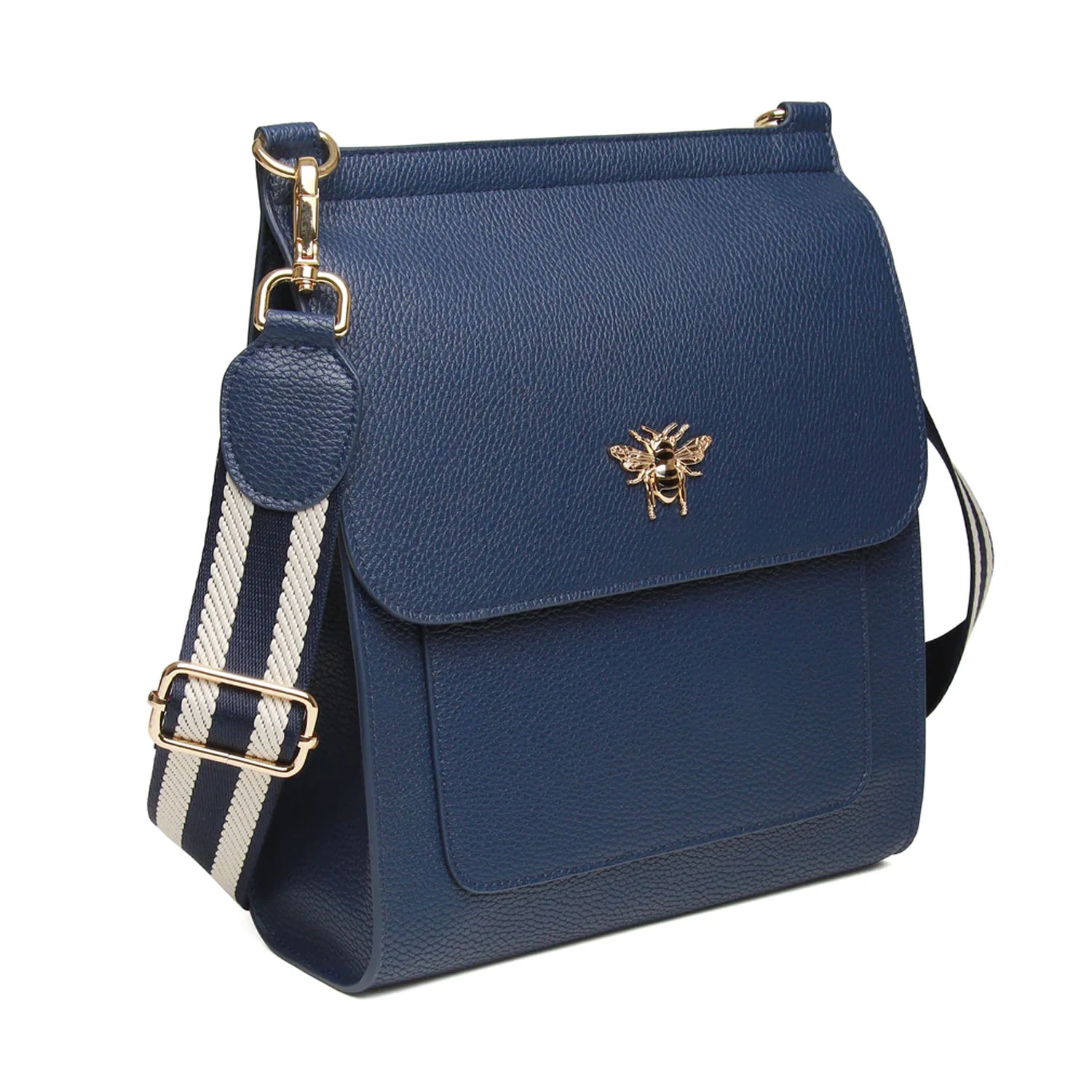 Personalised Large Bloomsbury Cross Body Bag – Navy 4 Personalised Large Bloomsbury Cross Body Bag – Navy - Image 2