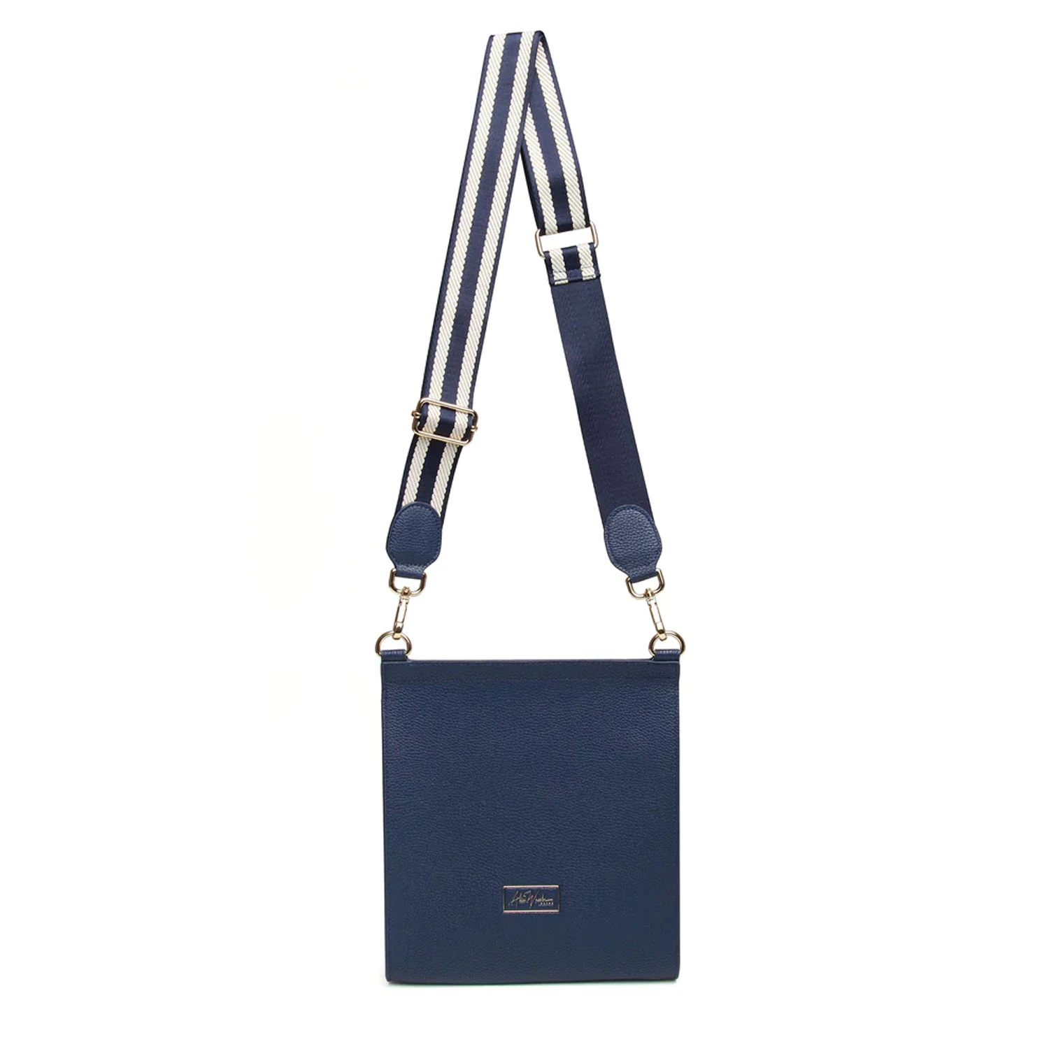 Personalised Large Bloomsbury Cross Body Bag – Navy 5 Personalised Large Bloomsbury Cross Body Bag – Navy - Image 3