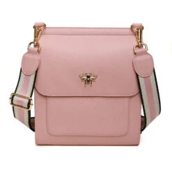 Personalised Large Bloomsbury Cross Body Bag – Pink