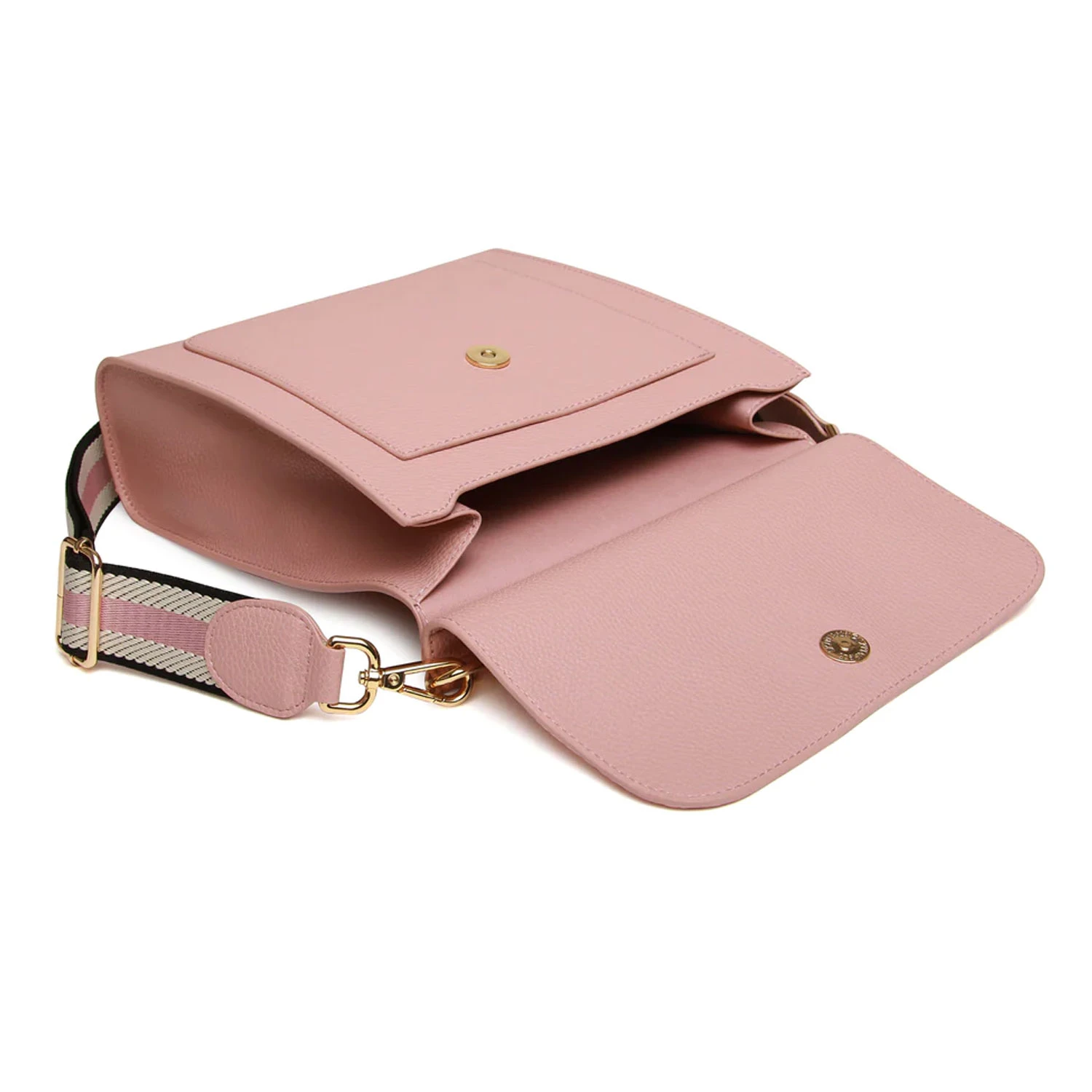 Personalised Large Bloomsbury Cross Body Bag – Pink 5 Personalised Large Bloomsbury Cross Body Bag – Pink - Image 3