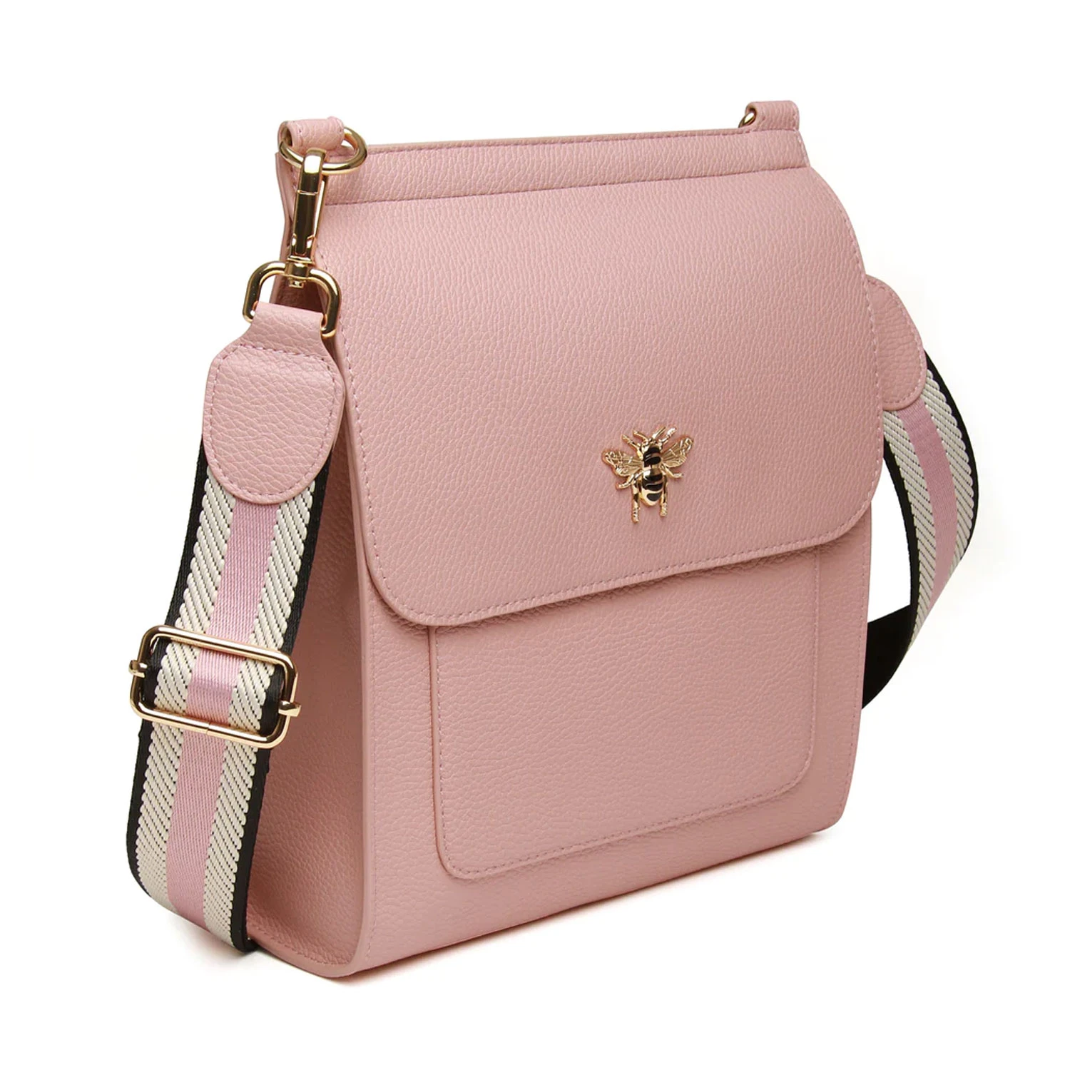 Personalised Large Bloomsbury Cross Body Bag – Pink 4 Personalised Large Bloomsbury Cross Body Bag – Pink - Image 2