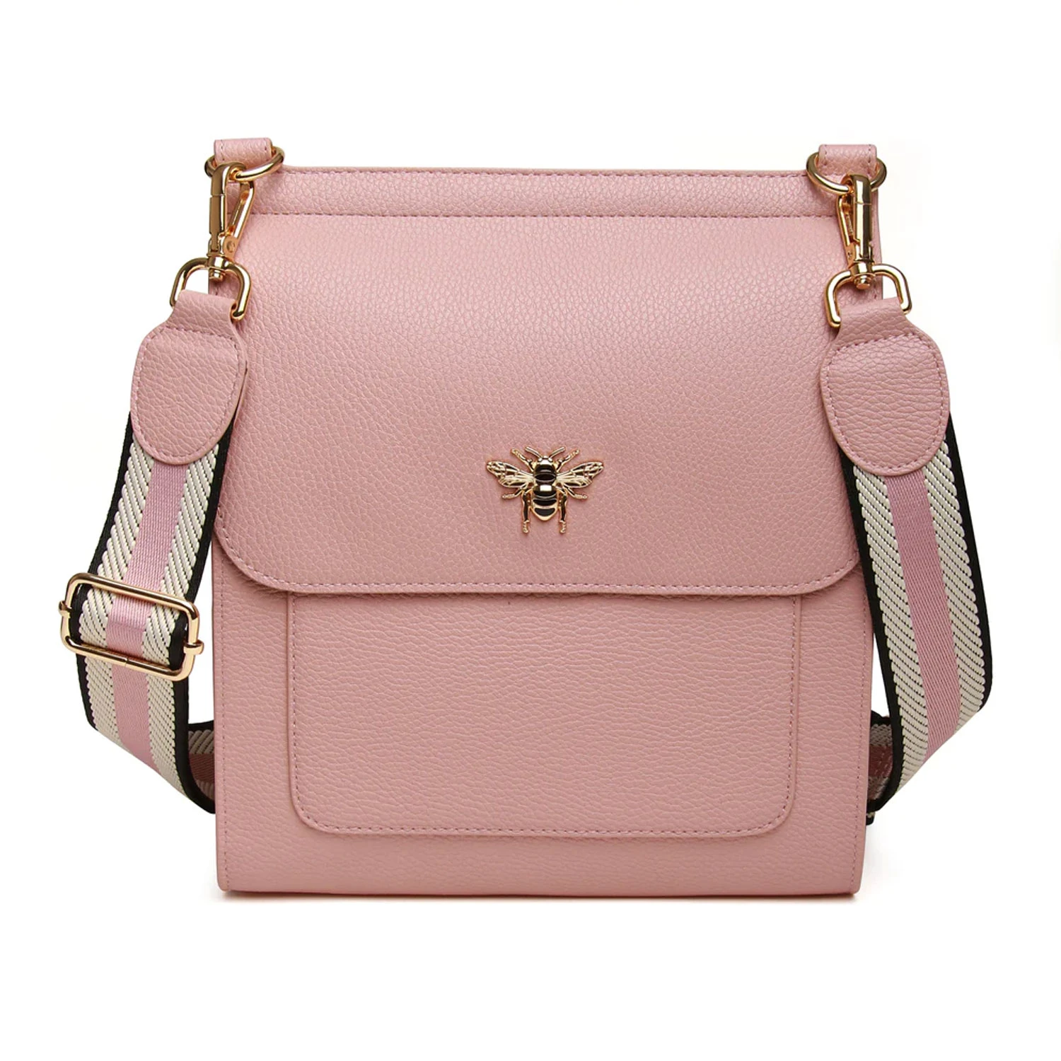 Personalised Large Bloomsbury Cross Body Bag – Pink 3 Personalised Large Bloomsbury Cross Body Bag – Pink