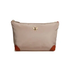 Personalised Harrow Travel Cosmetic Bag – Stone