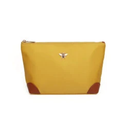 Personalised Harrow Travel Cosmetic Bag – Yellow