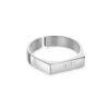 Adjustable Flat Faced Steel Ring – Stainless Steel -Fashion Accessories Adjustable Flat Faced Steel Ring Side Silver