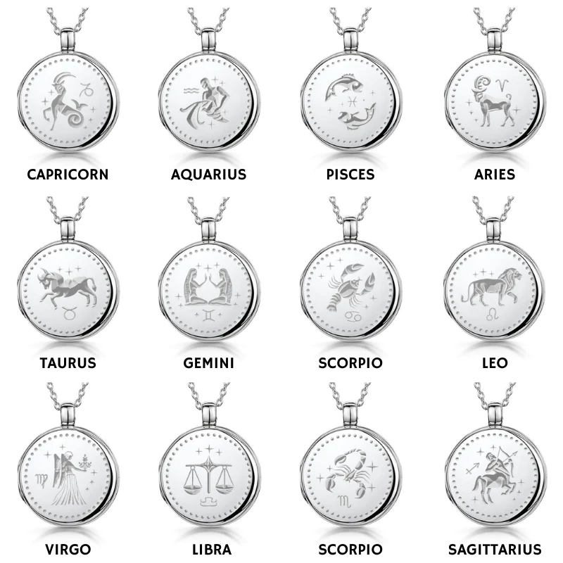 Zodiac Personalised Locket – Silver 7 Zodiac Personalised Locket – Silver - Image 5