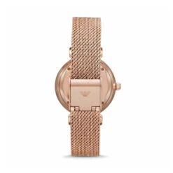 Emporio Armani Ladies Engraved Watch – Rose Gold -Fashion Accessories Armani ladies watch rose gold back