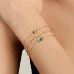 Ania Haie Tidal Abalone Personalised Bracelet – Gold -Fashion Accessories B027 01G 3