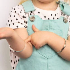 Silver Expandable Heart Baby Bangle 10 Silver Expandable Heart Baby Bangle -Fashion Accessories B4667 5