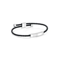 Son Leather Woven Name Bracelet