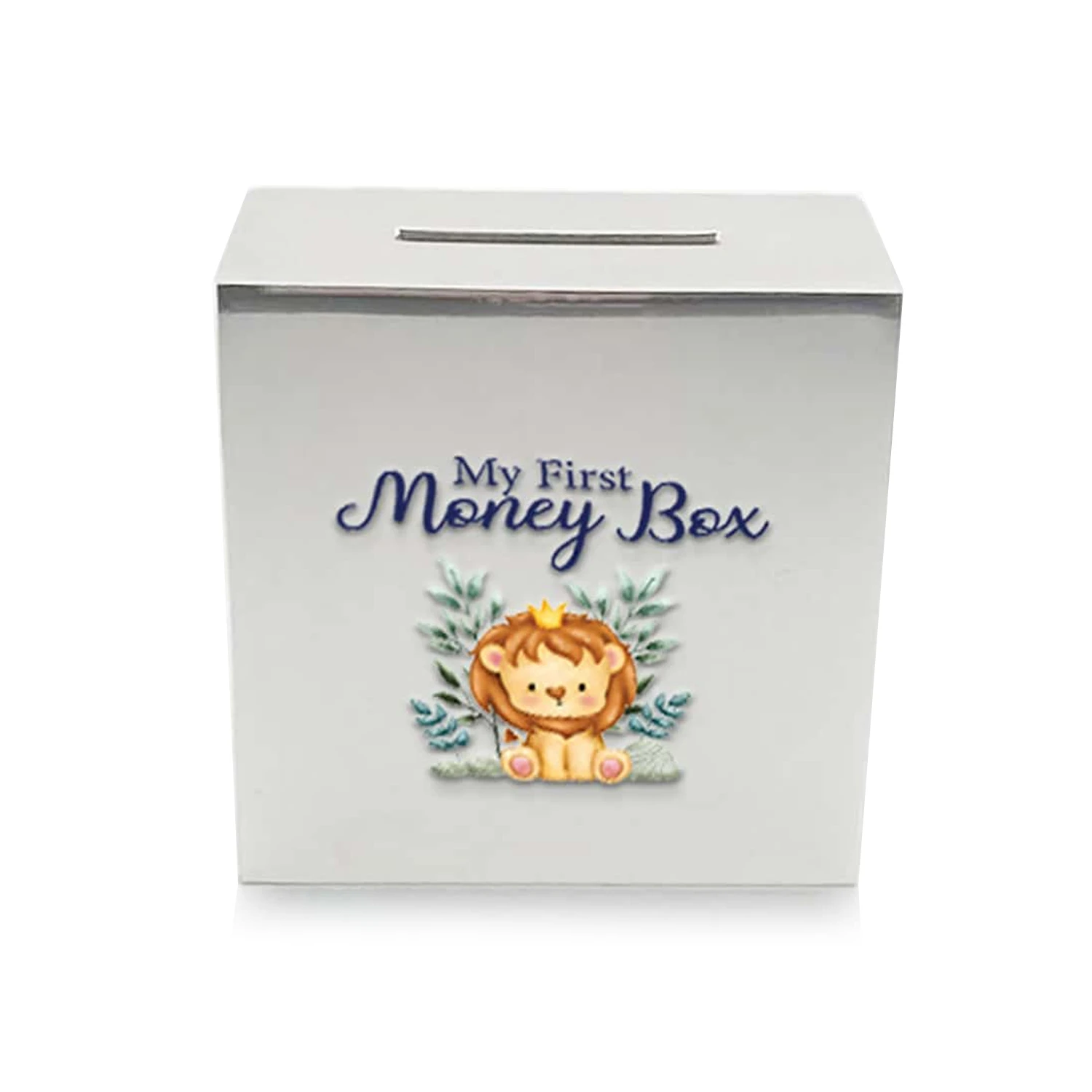 Personalised Children’s Silver Plated Money Box – Lion 3 Personalised Children’s Silver Plated Money Box – Lion