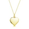 Gold Heart Personalised Locket -Fashion Accessories Big heart locket gold front