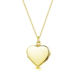 Full Scroll Heart Engraved Locket – Gold -Fashion Accessories Big heart locket gold reverse