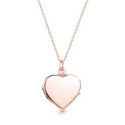 Rose Gold Heart Personalised Locket
