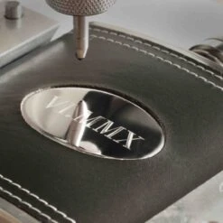 Leather Hip Flask Personalised – Black -Fashion Accessories Black Leather Hip Flask Being Engraved Cropped min 1200x1200 1