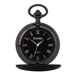 Black Personalised Pocket Watch