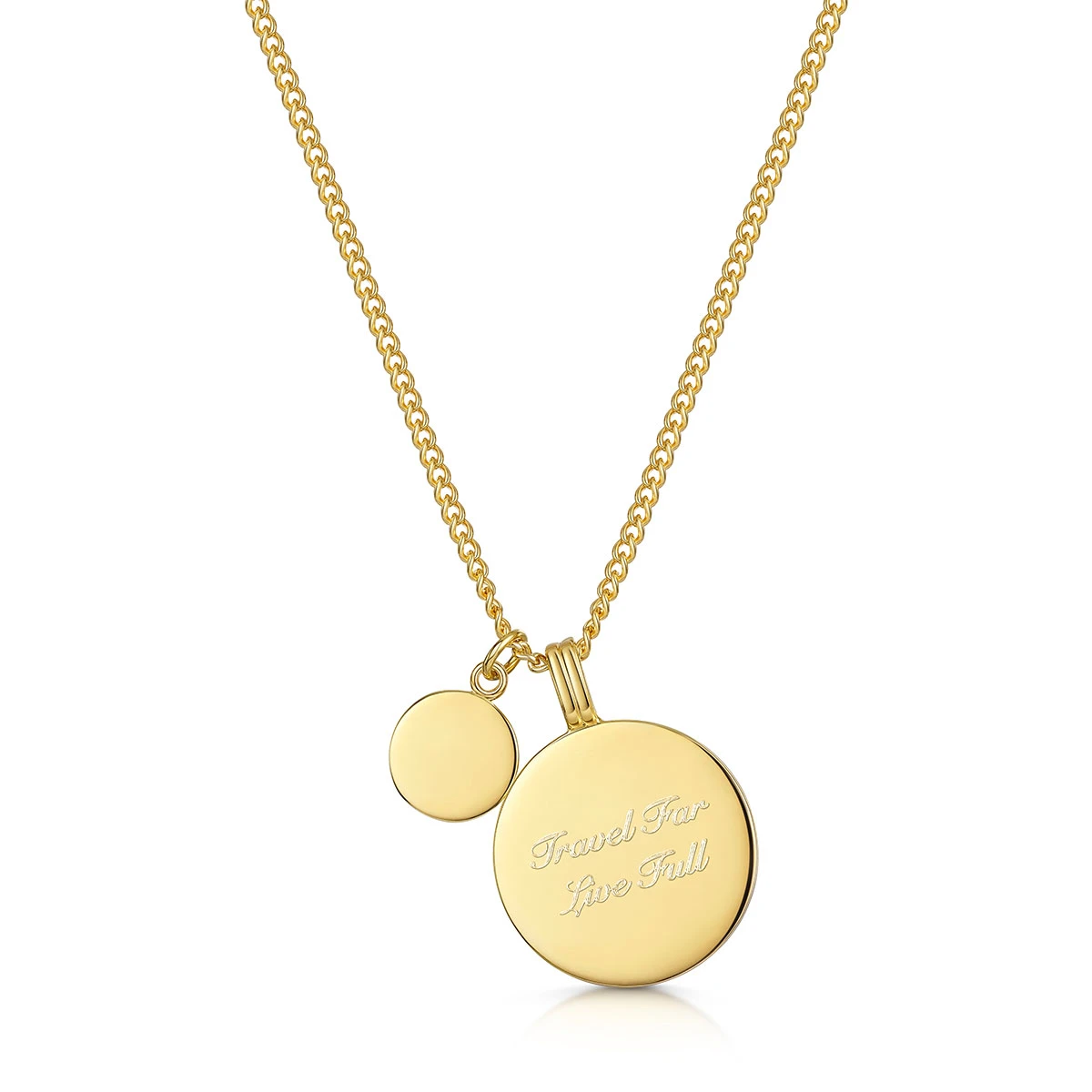 St Christopher Pendant With Compass Tag – 18K Gold Plated Solid Silver 7 St Christopher Pendant With Compass Tag – 18K Gold Plated Solid Silver - Image 5