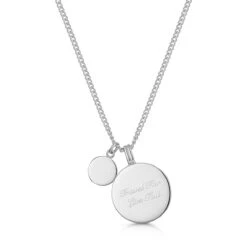 St Christopher Pendant With Compass Tag – 925 Solid Silver -Fashion Accessories Blue Resin St Christopher Back Silver SP09377A