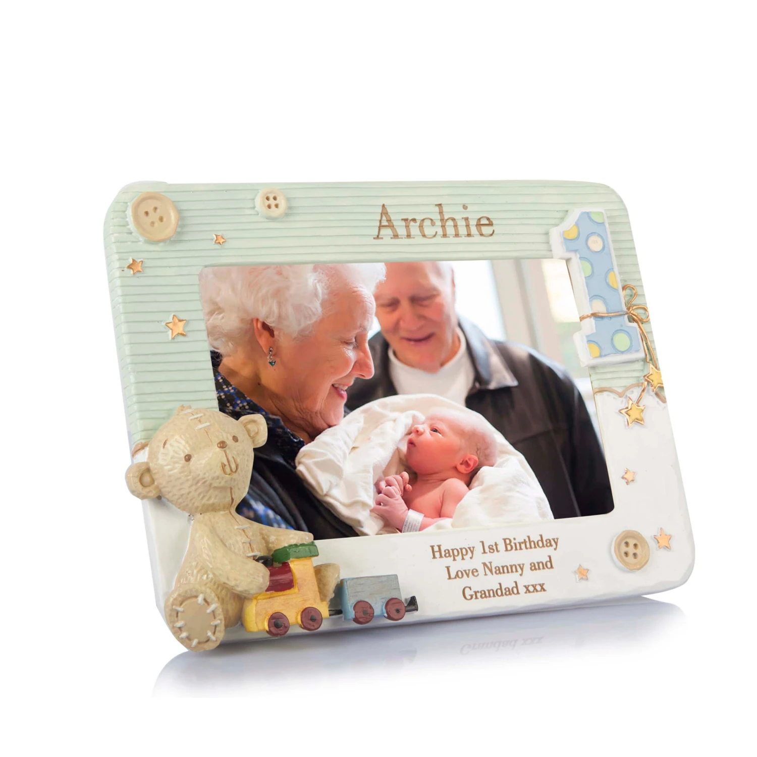 Personalised My First Birthday Blue Photo Frame – 4×6 4 Personalised My First Birthday Blue Photo Frame – 4×6 - Image 2