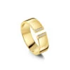 Crystal Split Band Personalised Ring – 18K Gold Plated Solid Silver -Fashion Accessories Crystal Split Band Side2 Gold