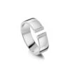 Crystal Split Band Personalised Ring – 925 Solid Silver -Fashion Accessories Crystal Split Band Side2 Silver