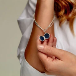 Silver Nugget Round Locket Bracelet 10 Silver Nugget Round Locket Bracelet -Fashion Accessories DCBR 001176 SS 2