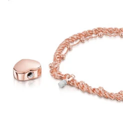 Rope Chain Heart Urn Ashes Bracelet- Rose Gold -Fashion Accessories DCPD 001837 RGP 5
